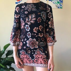 Urban Outfitters Patterned Fitted Dress